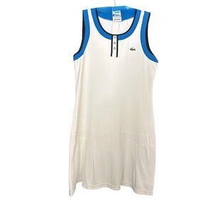 Lacoste White Dress with Blue Trim